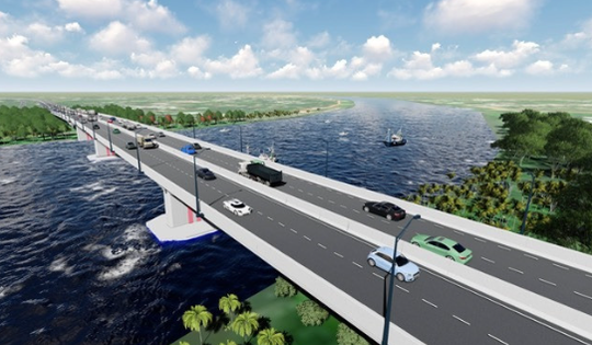Chỉ ít ngày nữa sẽ hợp long cây cầu trọng yếu nối TP. HCM với tỉnh giàu nhất Việt Nam