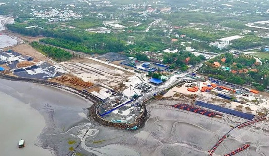 Siêu đô thị Cần Giờ thi công thần tốc, dần thành hình sau 2 tháng khởi công