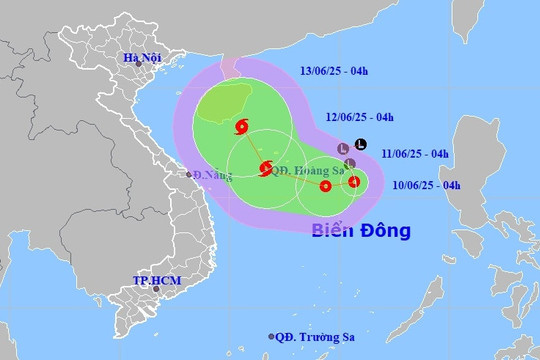 Tin áp thấp nhiệt đới mới nhất: Hướng về Hoàng Sa, khả năng thành bão số 1