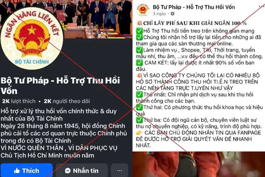 Cảnh báo lừa đảo liên quan Bộ Tư pháp