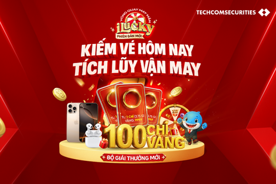Hào hứng “săn 100 chỉ vàng” từ vòng quay may mắn iLucky cùng TCBS