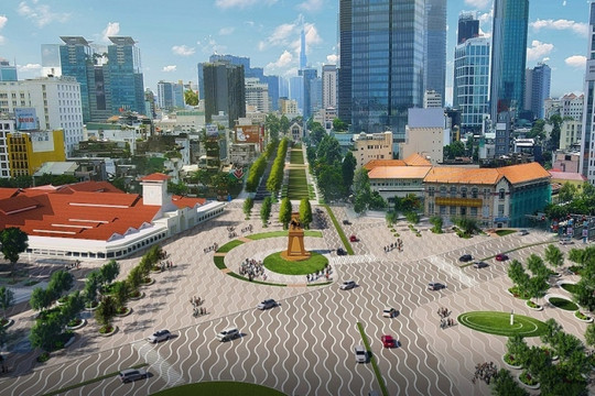 Siêu đô thị của Việt Nam đang hình thành một khu vực như quảng trường Thời Đại của Mỹ, quy mô gần 60.000m2