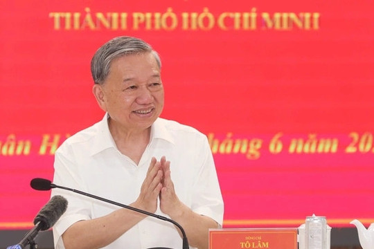 Tổng Bí thư Tô Lâm làm việc tại TPHCM
