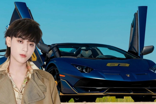 Hoàng Tử Thao lái 'siêu bò' Lamborghini Aventador SVJ 63 Roadster xuống phố