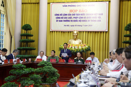 Công bố Lệnh của Chủ tịch nước về 15 luật, 1 pháp lệnh vừa được thông qua