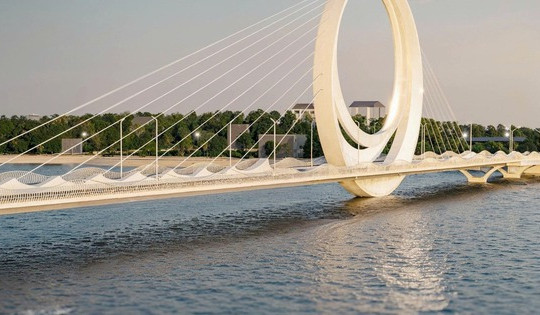 Thành phố rộng nhất Việt Nam sắp có cây cầu đẹp mắt với kiến trúc ‘trăng trên sông’
