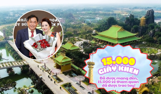 Chỉ sau 1 tháng ưu đãi, KDL 6.000 tỷ lớn bậc nhất Đông Nam Á của vợ chồng bà Nguyễn Phương Hằng đã tiếp đón 15.000 vị khách đặc biệt