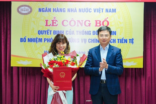 Bổ nhiệm bà Nguyễn Huyền Dịu giữ chức Phó Vụ trưởng Vụ Chính sách tiền tệ