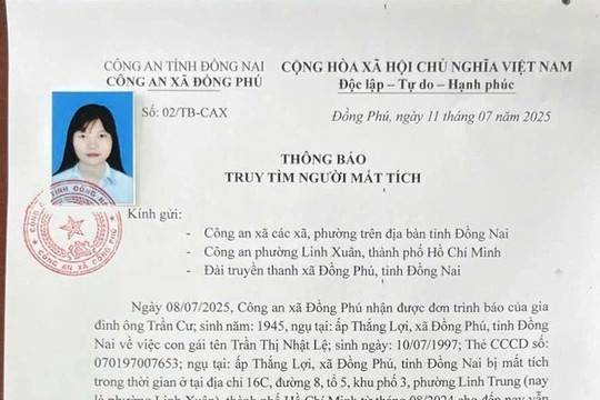 Tìm chị Trần Thị Nhật Lệ