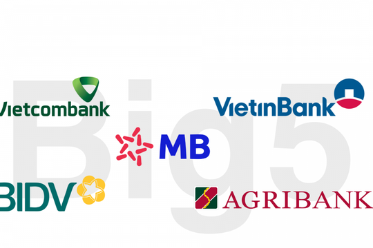 Big 5 ngân hàng hé lộ kết quả kinh doanh 6 tháng