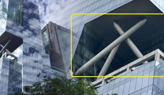 Tòa tháp 'xiên đinh' nổi tiếng giữa lòng TP: Sở hữu 3 mặt tiền đắt giá, bao quanh bởi quảng trường đi bộ