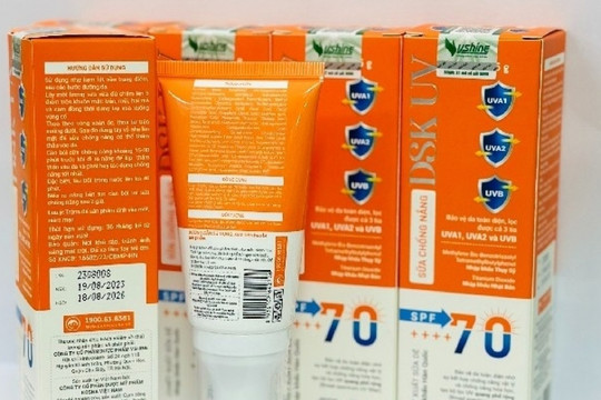 Lô sữa chống nắng DSK UV bị thu hồi toàn quốc vì không đạt chuẩn vi sinh vật