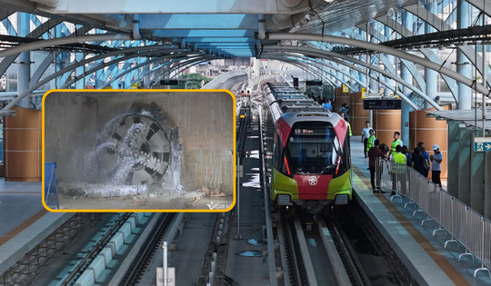 Robot đào hầm 'Thần tốc' tuyến metro Nhổn - ga Hà Nội đã tới ga Văn Miếu
