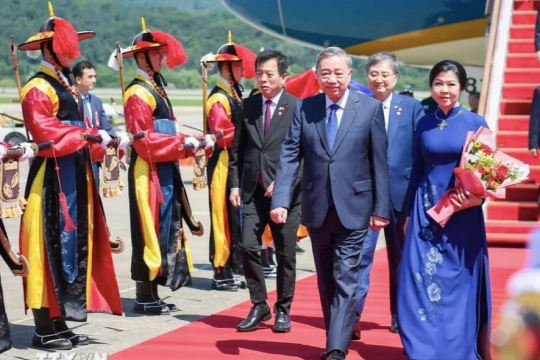 Tổng Bí thư Tô Lâm gặp các thành viên Mạng lưới đổi mới sáng tạo Việt Nam tại Hàn Quốc