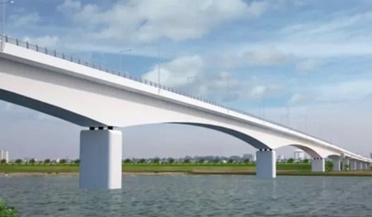 Cây cầu đầu tiên vượt sông Thái Bình, kết nối Bắc Ninh - Hải Phòng gặp khó