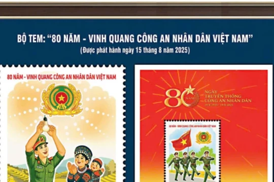 Phát hành bộ tem bưu chính '80 năm – Vinh quang Công an Nhân dân Việt Nam'