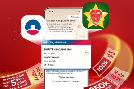 VietinBank, BIDV, HDBank, ACB… đua nhau tặng quà khi liên kết VNeID, cơ hội nhận 1 chỉ vàng SJC