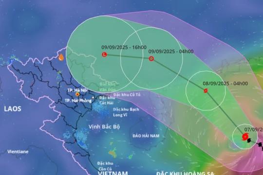 Bão số 7 sẽ tăng cấp rất nhanh, gây mưa lớn ở miền Bắc