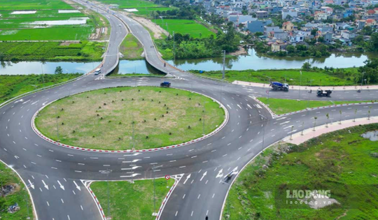 Sắp thông xe tuyến đường nghìn tỷ phía Nam TP. Thái Bình cũ