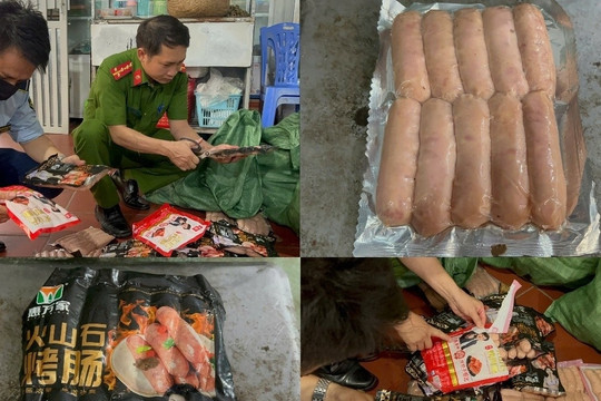 Gần 1 tấn xúc xích, lạp xưởng nướng đá ‘trôi nổi’ tại Hà Nội bị chặn đứng trước thềm Tết Trung thu