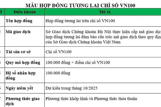 Hợp đồng tương lai VN100 sẵn sàng ra mắt tháng 10/2025