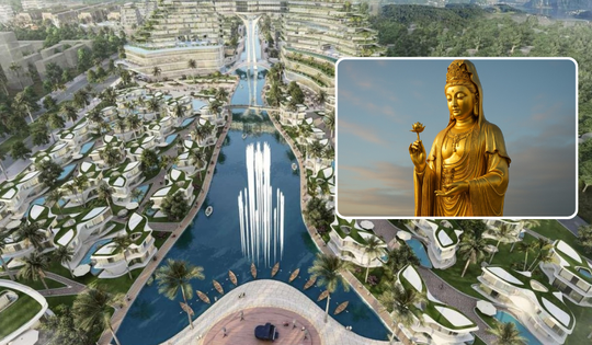 Tân Hoàng Minh từng muốn làm khu tâm linh có tượng Phật Quan Thế Âm Bồ Tát dát vàng 24K cao nhất thế giới, ngang ngửa tháp chọc trời 54 tầng