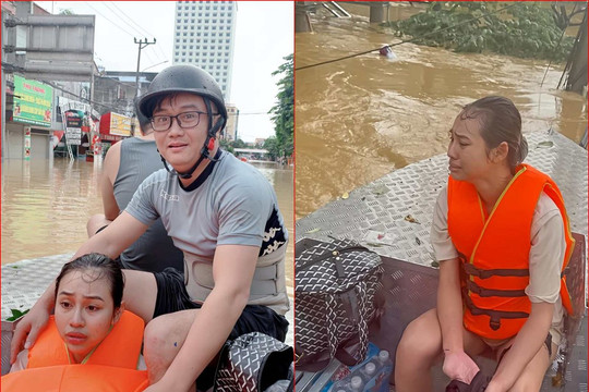 Đội cứu trợ lũ lụt ở Thái Nguyên: Dầm mình hàng chục tiếng trong nước, không khuất phục trước lũ dữ