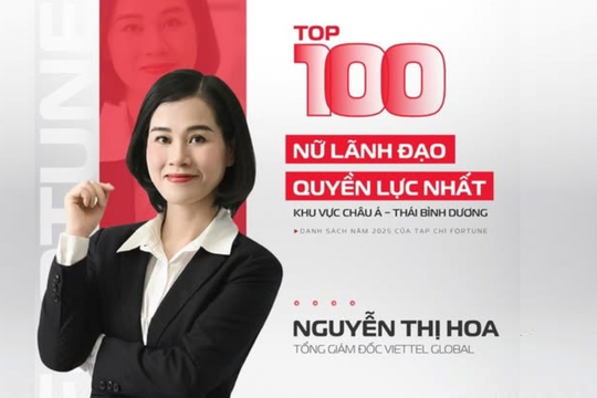 'Bóng hồng' đầu tiên của Viettel lọt Top nữ lãnh đạo có tầm ảnh hưởng nhất châu Á
