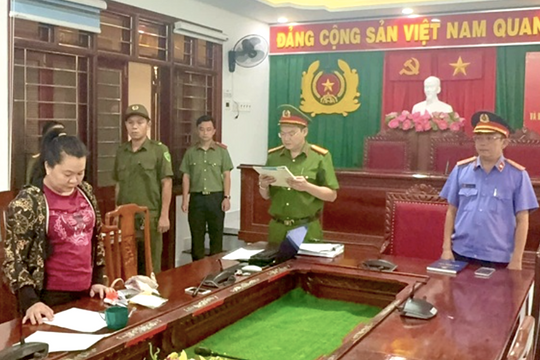 Khám xét nơi ở, bắt Hồ Thị Mỹ Hạnh sinh năm 1978