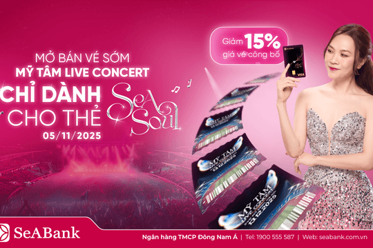 SeABank mang cơ hội săn vé miễn phí cho khách hàng trải nghiệm Mỹ Tâm Live Concert 2025