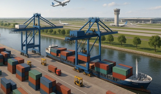 Đề xuất làm cảng thủy nội địa 80ha sát sân bay lớn nhất miền Bắc