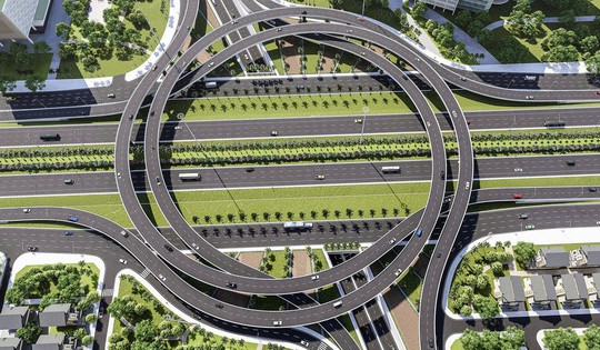 Nút giao 2.400 tỷ kết nối đường vành đai với đại lộ dài và đẹp nhất Việt Nam: Không khí thi công được đẩy mạnh, dự kiến hoàn thành trước hạn