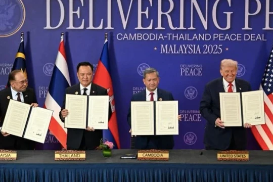Tổng thống Mỹ Trump chứng kiến Campuchia và Thái Lan ký tuyên bố hòa bình