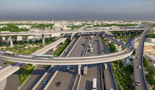 Nút giao 3 tầng kết nối 6 trục đường của 2 tỉnh thành giàu nhất Việt Nam không kịp thông xe