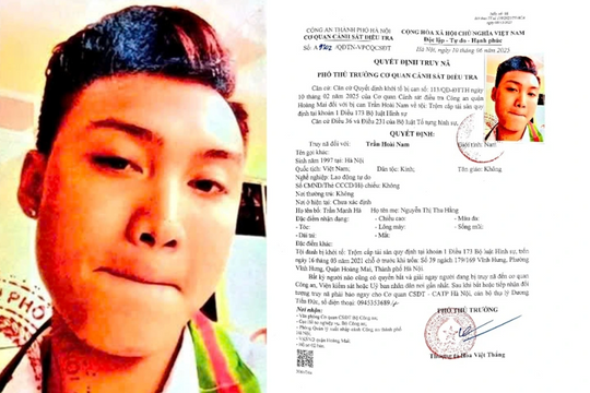 Truy nã Trần Hoài Nam sinh năm 1997