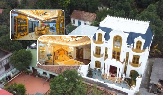 Căn biệt thự dát vàng giữa lòng Kinh Bắc: Không gian 370m2 như châu Âu thu nhỏ, giường ngủ mạ vàng như cung điện xưa