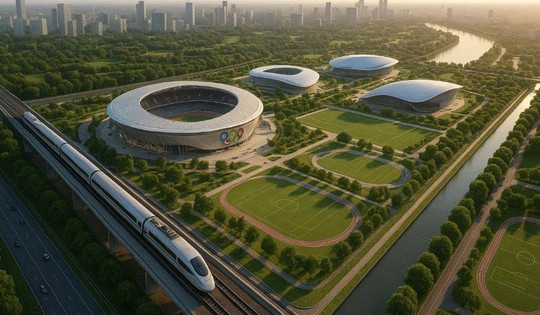 Việt Nam sắp có tổ hợp đô thị thể thao 4.560ha, nằm liền kề tuyến đường sắt cao tốc Bắc - Nam