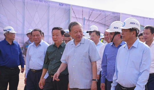 NÓNG: Trước dấu mốc lịch sử, Tổng Bí thư Tô Lâm tới thăm và kiểm tra đại công trường sân bay lớn nhất Việt Nam