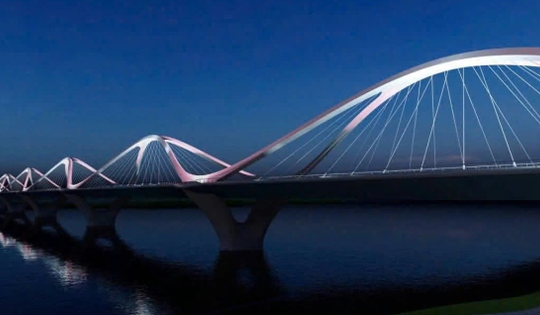 Siêu cầu 16.000 tỷ mang tên danh tướng huyền thoại bắc qua dòng sông biểu tượng của Thủ đô có điều chỉnh lớn sau 1 tháng khởi công