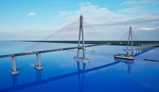 Cầu dây văng lớn thứ 2 Việt Nam có bóng dáng của Đèo Cả nỗ lực về đích