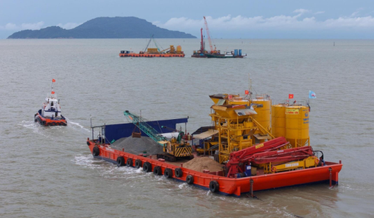 Hiện trạng công trình 100.000 tỷ sở hữu cầu vượt biển dài nhất cả nước, đứng thứ 3 Đông Nam Á sau 3 tháng khởi công