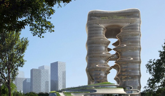 Sắp hoàn thiện tòa nhà chọc trời cao gần 200m, kiến trúc tựa hẻm núi mở ra giữa trời