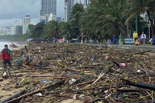 Bãi biển 'đẹp nhất hành tinh' của Việt Nam tan hoang sau trận lũ lịch sử