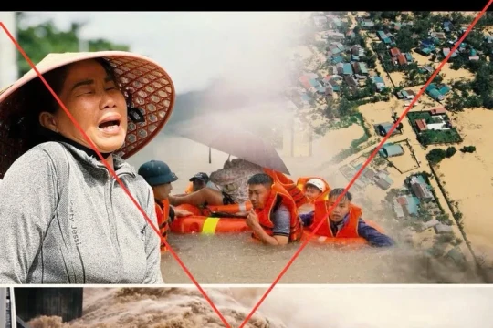 Tin giả tạo bởi AI về lũ lụt miền Trung với tần suất liên tục nhằm xuyên tạc, công kích chính quyền