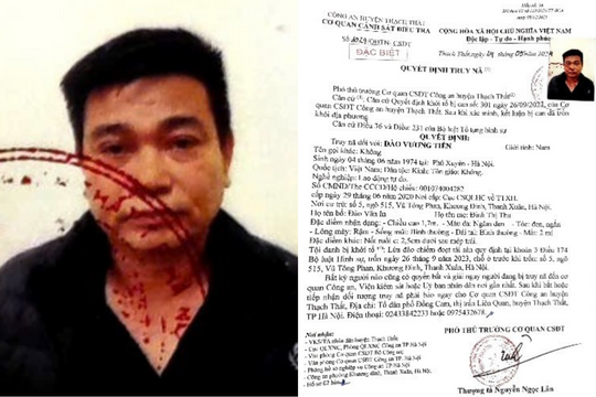 Truy nã đặc biệt Đào Vương Tiến sinh năm 1974