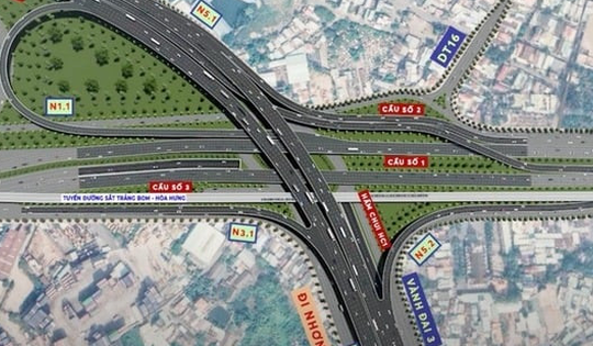 Sắp thông xe nút giao 3 tầng kết nối 6 trục đường của 2 tỉnh thành giàu nhất Việt Nam