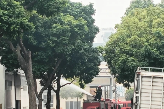 Cháy tại nhà máy bia Hà Nội