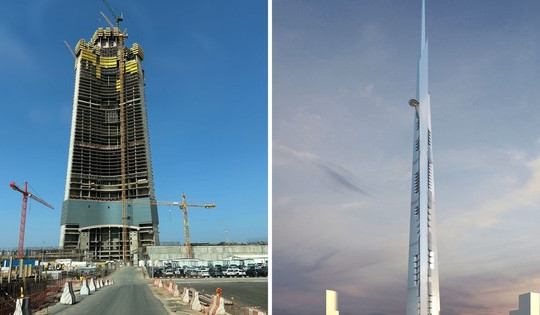 Siêu tháp chọc trời phá kỷ lục cao nhất thế giới: Gấp 3 lần tháp Eiffel, hình thành từ 80.000 tấn thép, chịu được gió mạnh