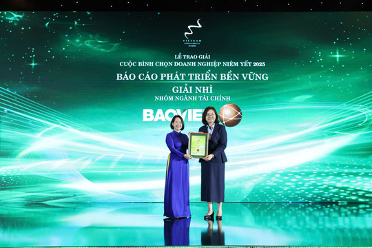 Tập đoàn Bảo Việt (BVH): Top 10 Doanh nghiệp Quản trị Công ty tốt nhất và Giải Nhì Báo cáo phát triển bền vững