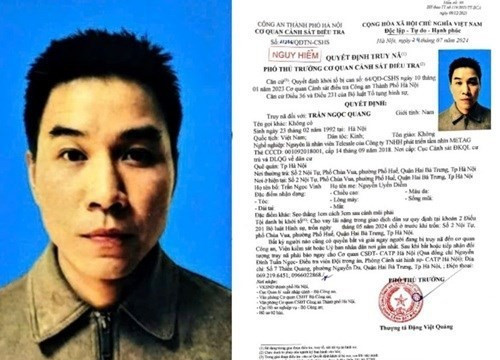 Đề nghị ai biết Trần Ngọc Quang, sinh năm 1992 ở đâu khẩn trương liên hệ Công an qua SĐT: 0966.022.868